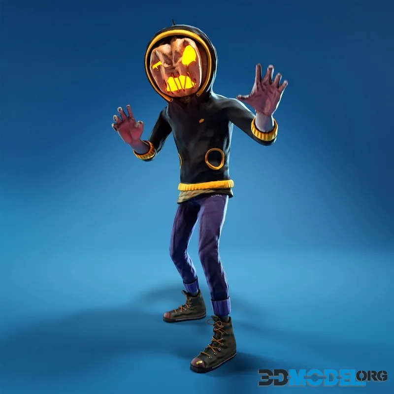 Halloween pumpkin character (PBR)