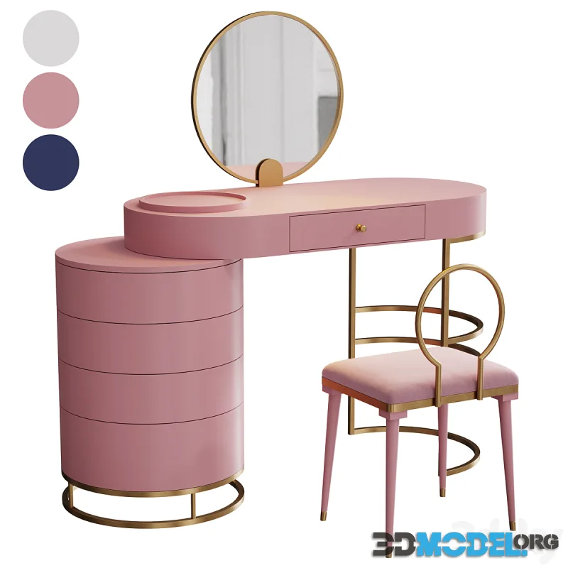 Homary Makeup Vanity Dressing Table 3 Colors