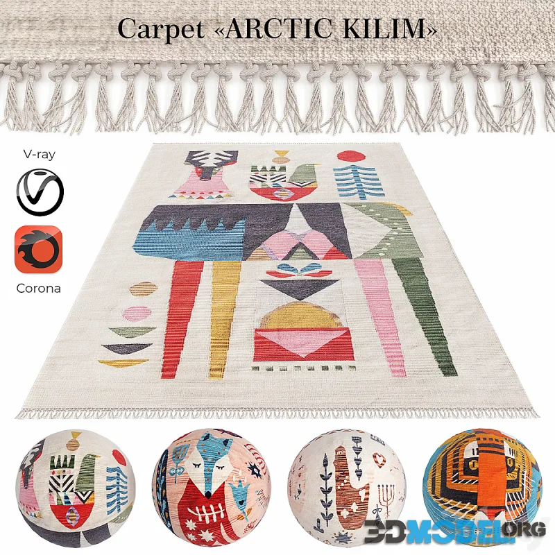 Indian carpet from plant fibers ARCTIC KILIM