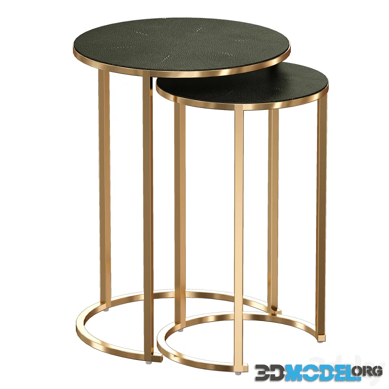 Keya Antique Brass Nesting Accent Tables (Crate and Barrel)