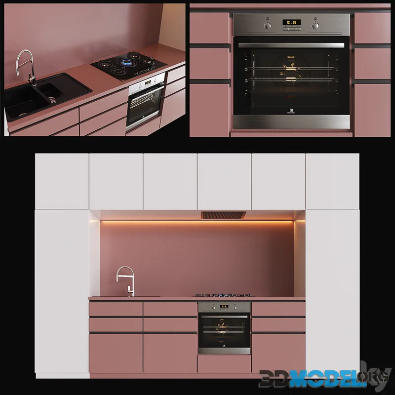KItchen_6 with Built-in microwave Hotpoint-Ariston MN 212 IX HA