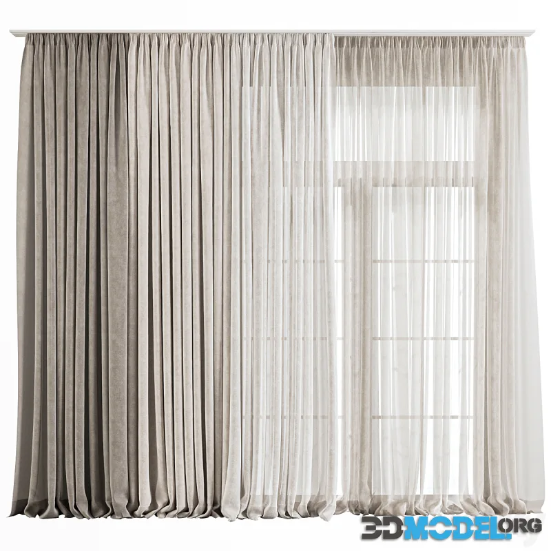 Layered Curtain Set for Large Windows 78