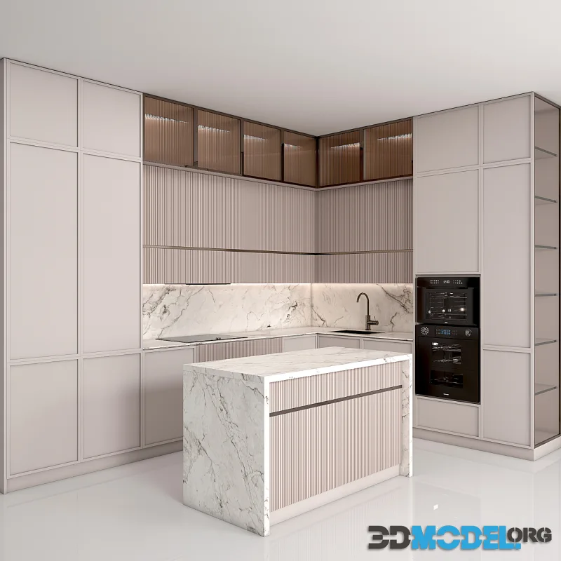 Modern kitchen with island 01