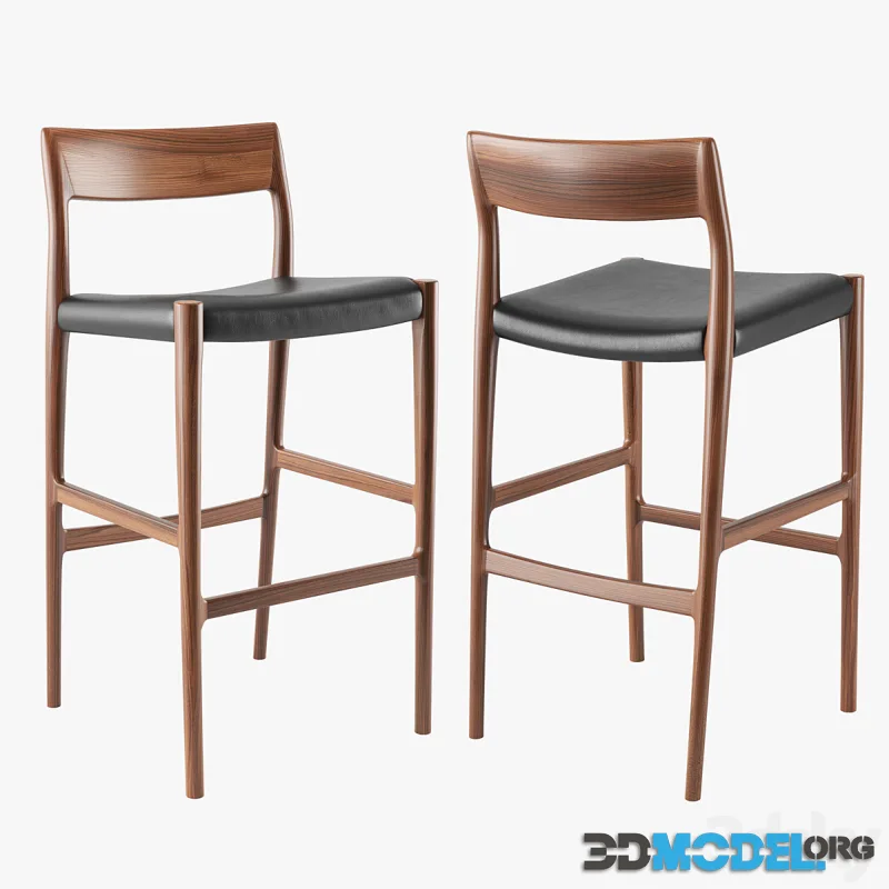Moller Model 77B bar stool
