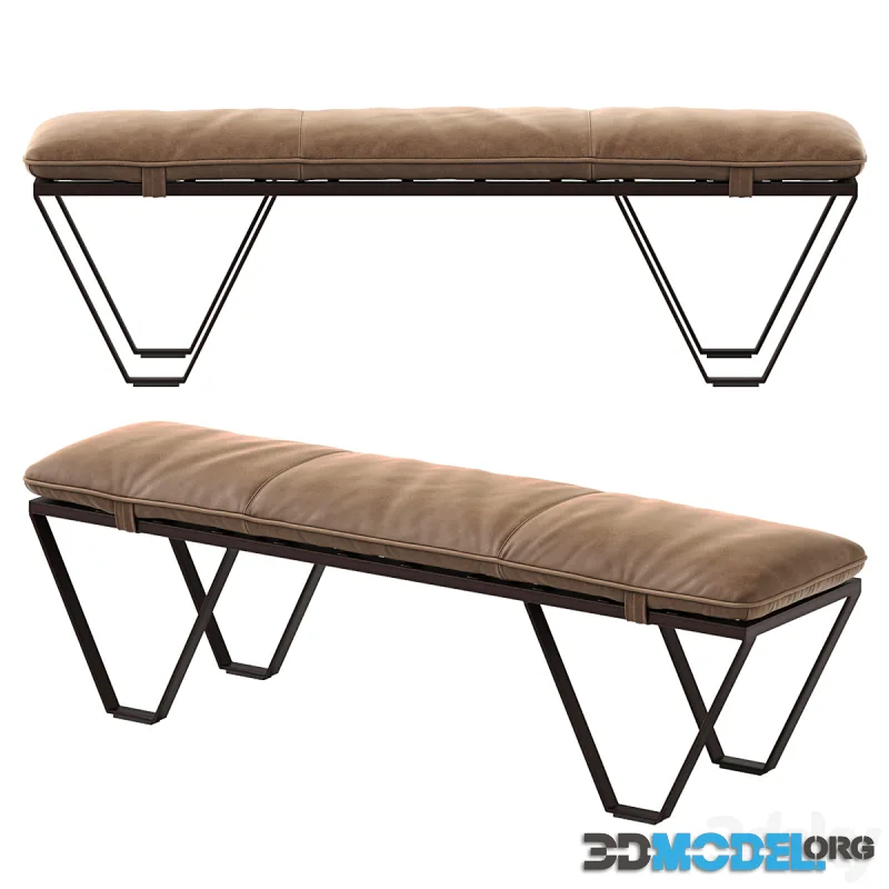 Nik Leather Bench