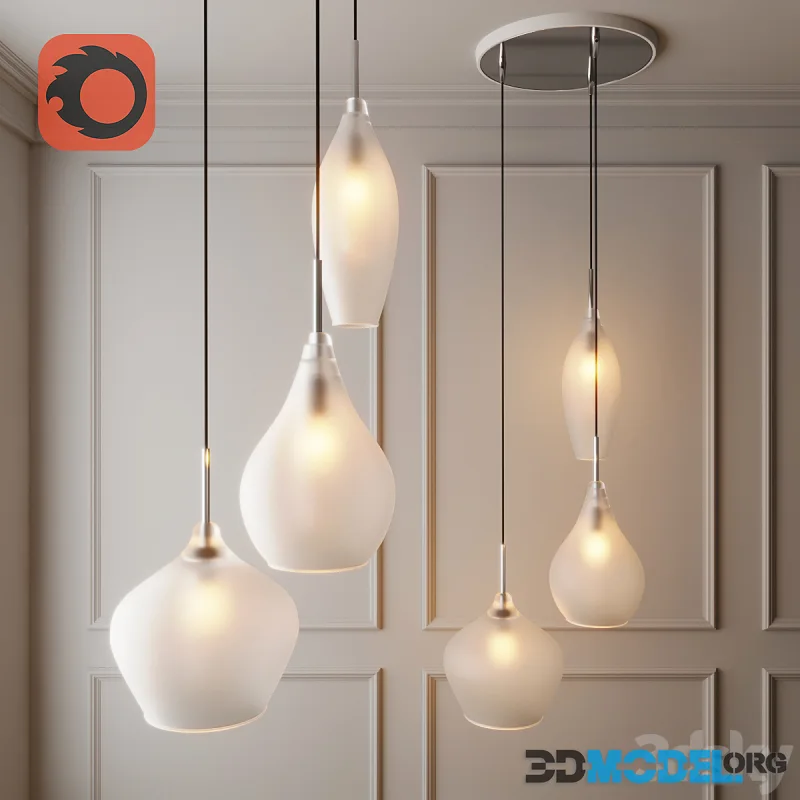 Pedant glass lamp matte