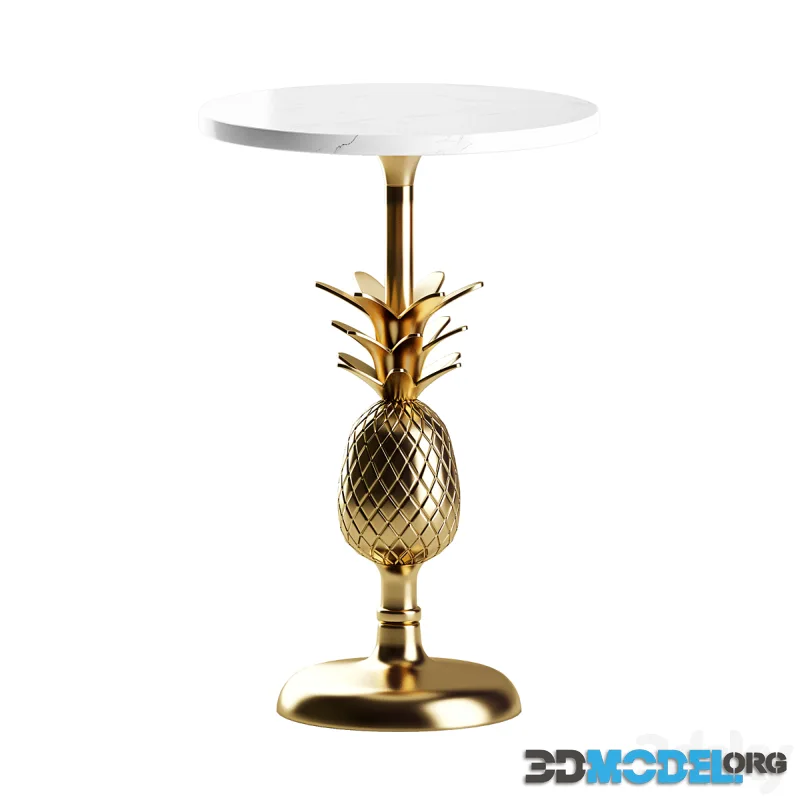 Pineapple Pedestal Side Table by Anthropologie