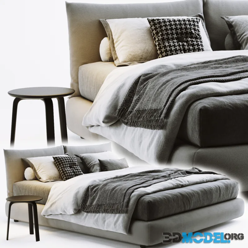 Poliform Dream Bed B with table Hay Bella