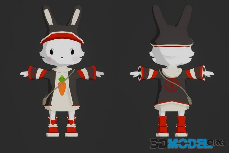 Rabbit  Low Poly (PBR)