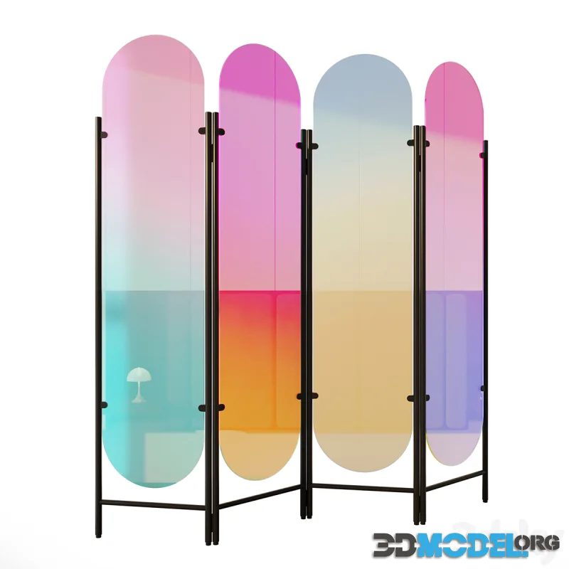 Screen dichroic glass