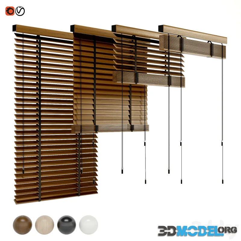 Set of Blinds of Different Textures