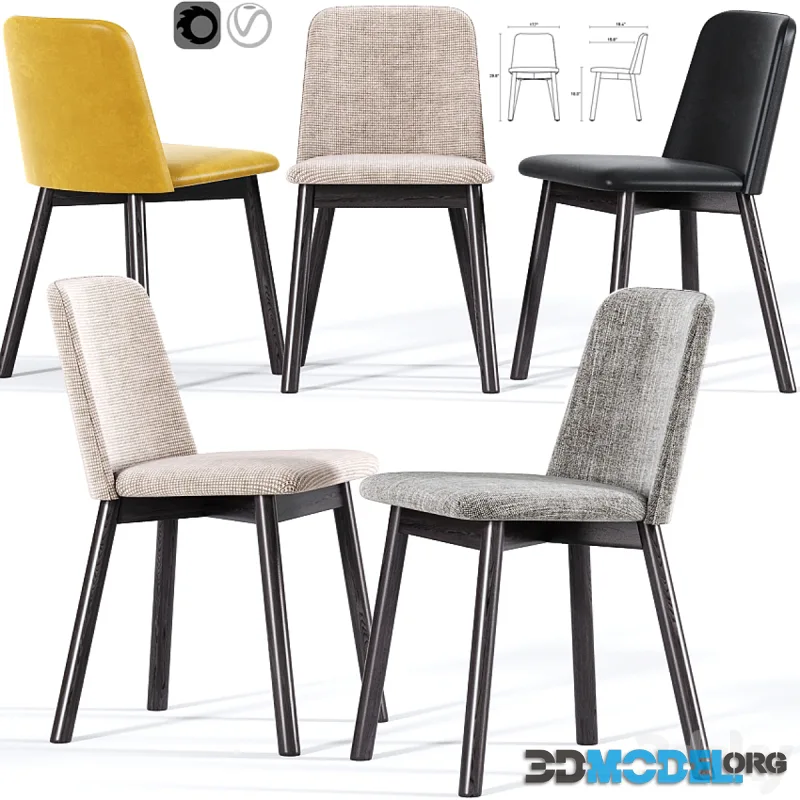 Set of Chip dining chair