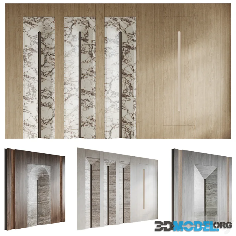 Set of Cone wall panels