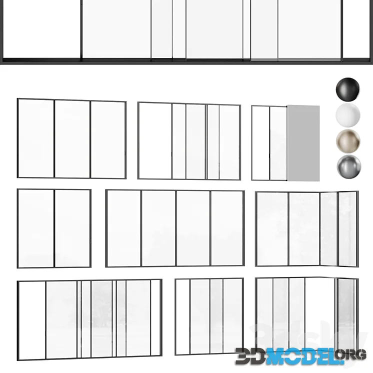Sliding slim panoramic window