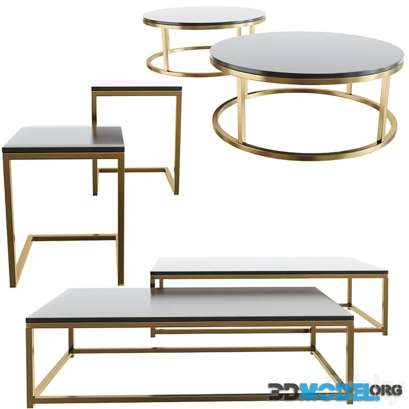 Smart Round & Rectangle Marble Coffee Table