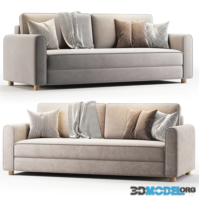 Sofa Lille Velvet Gray