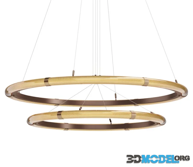 Strata Two-Tier Circular Pendant Light by J Adam Co