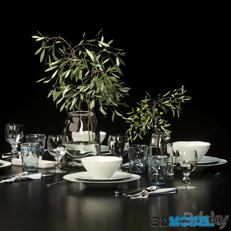 Table setting for 4 persons