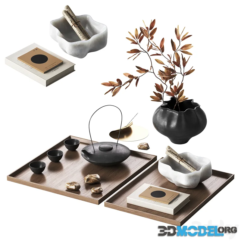 Tea ceremony - Japandi decorative set 2