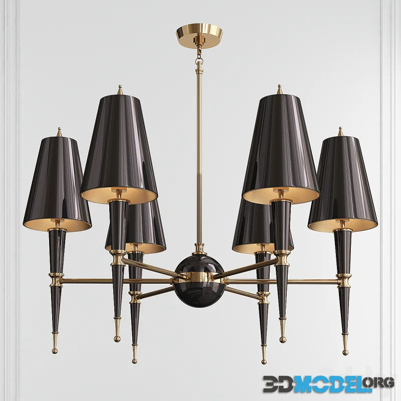 VERSAILLES CHANDELIER WITH PAINTED SHADE