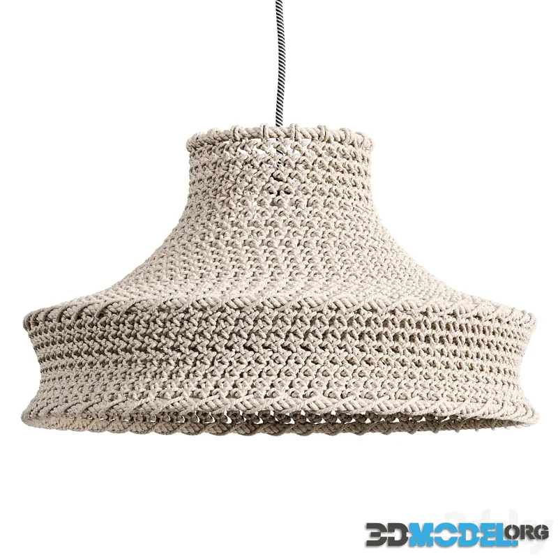 Woven White Rope Pendant Shade