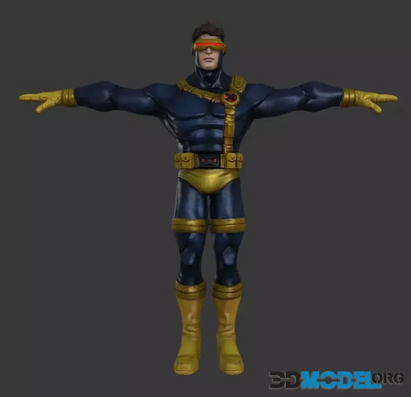 XMEN-001 Rigged Cyclops low-poly (PBR)