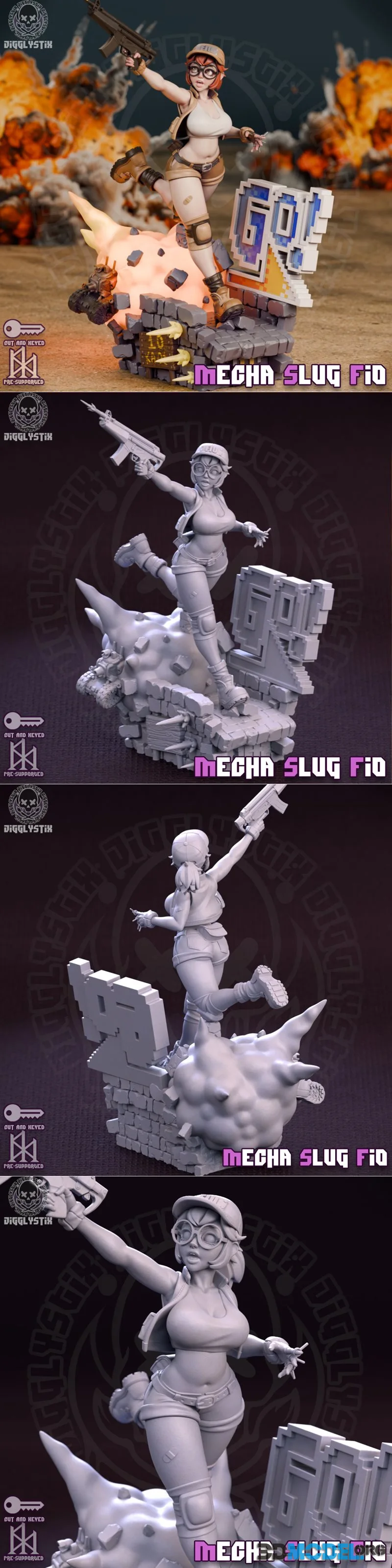 Jigglystix - Mecha Slug Fio – Printable