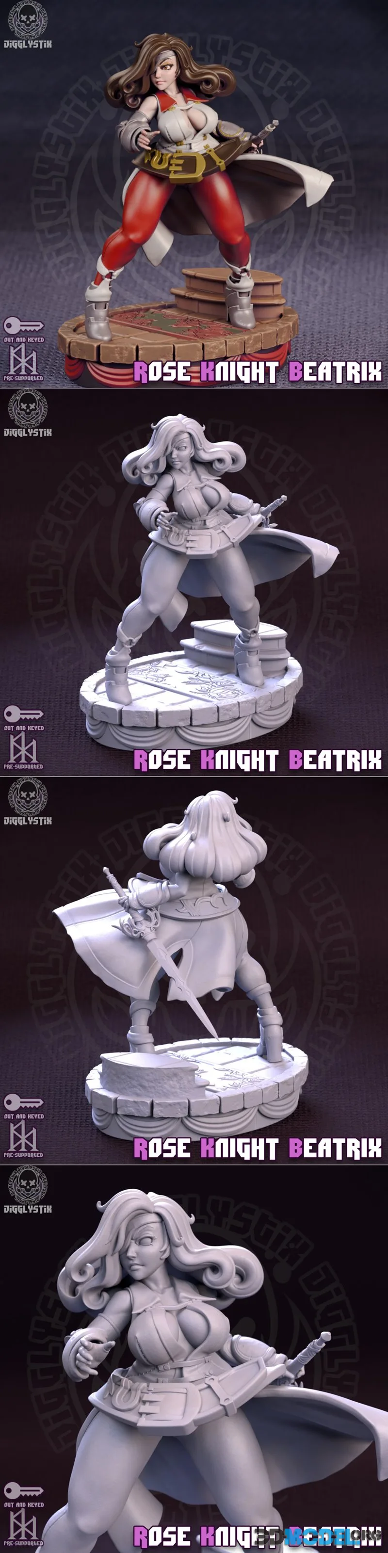 Jigglystix - Rose Knight Beatrix – Printable