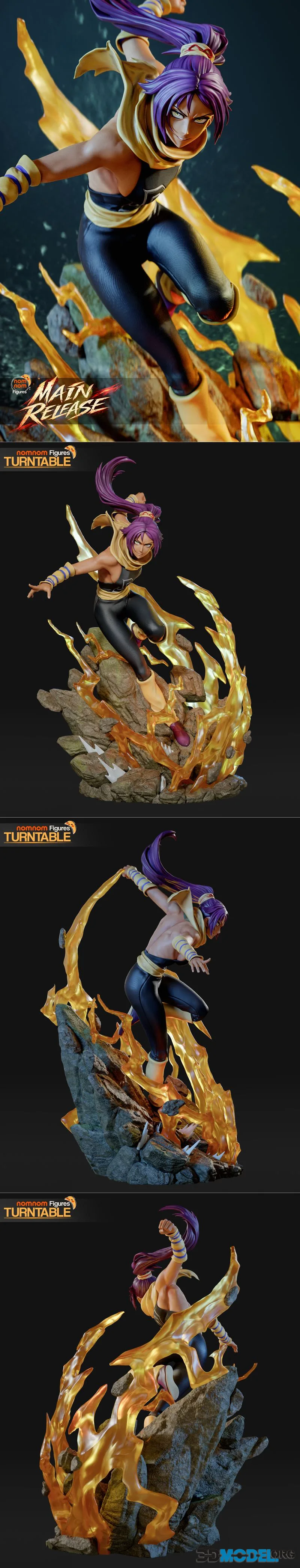 Nomnom Figures - Yoruichi Shihōin - Bleach – Printable