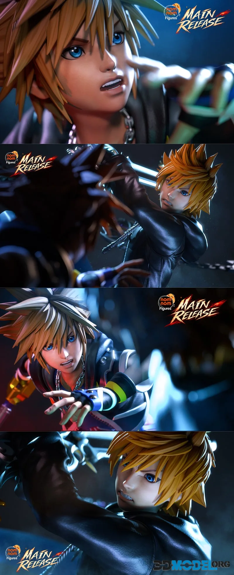 Nomnom Figures - Roxas x Sora - Kingdom Hearts 2 – Printable