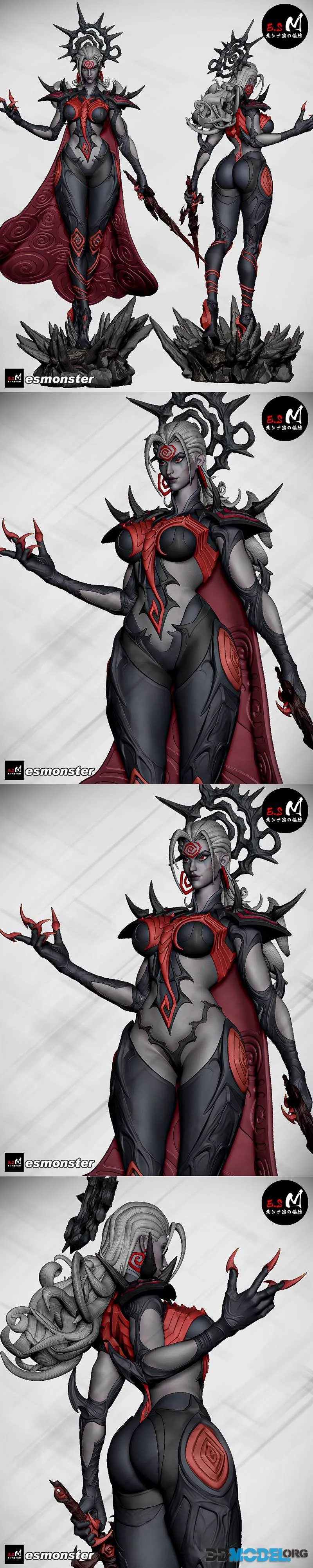 E.S Monster - Hela Black Queen - Marvel Rivals P1 – Printable