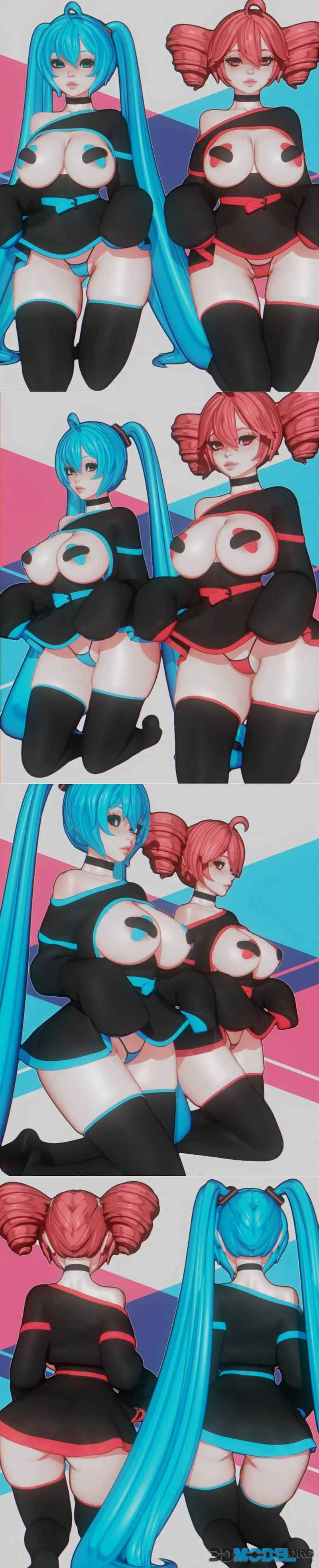 Rushzilla - Miku & Teto – Printable