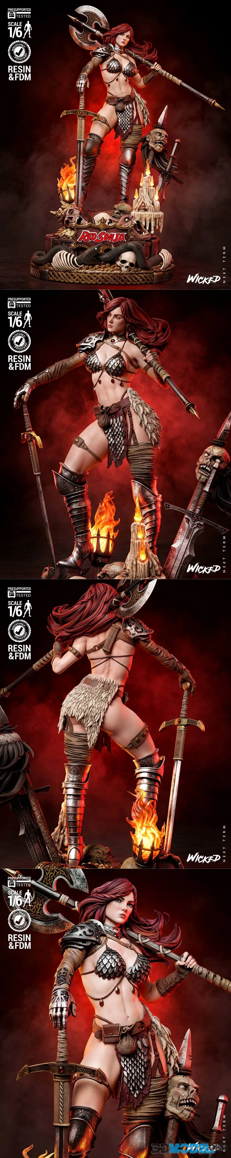 Wicked - Red Sonja Sculpture – Printable