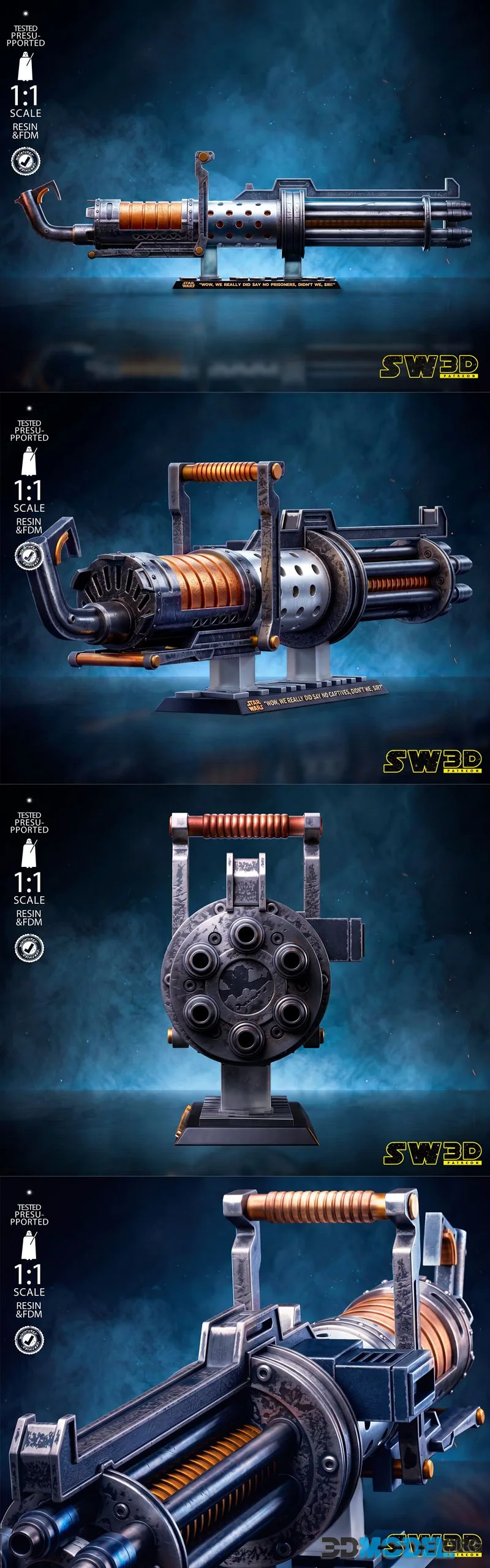 SW3D - Z-6 Rotary Blaster Cannon – Printable
