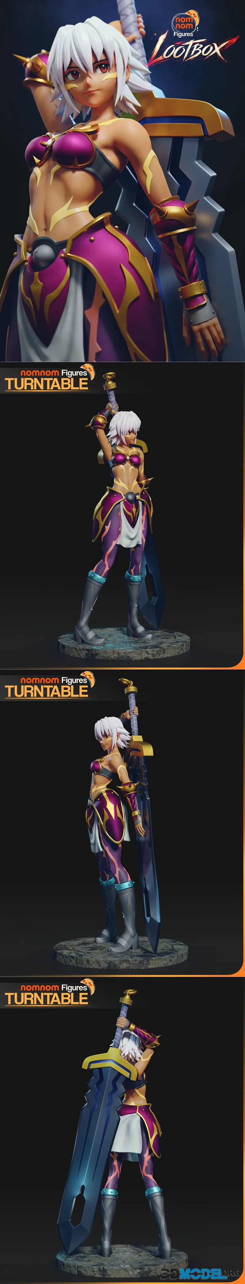 Nomnom Figures - Black Rose - .Hack – Printable