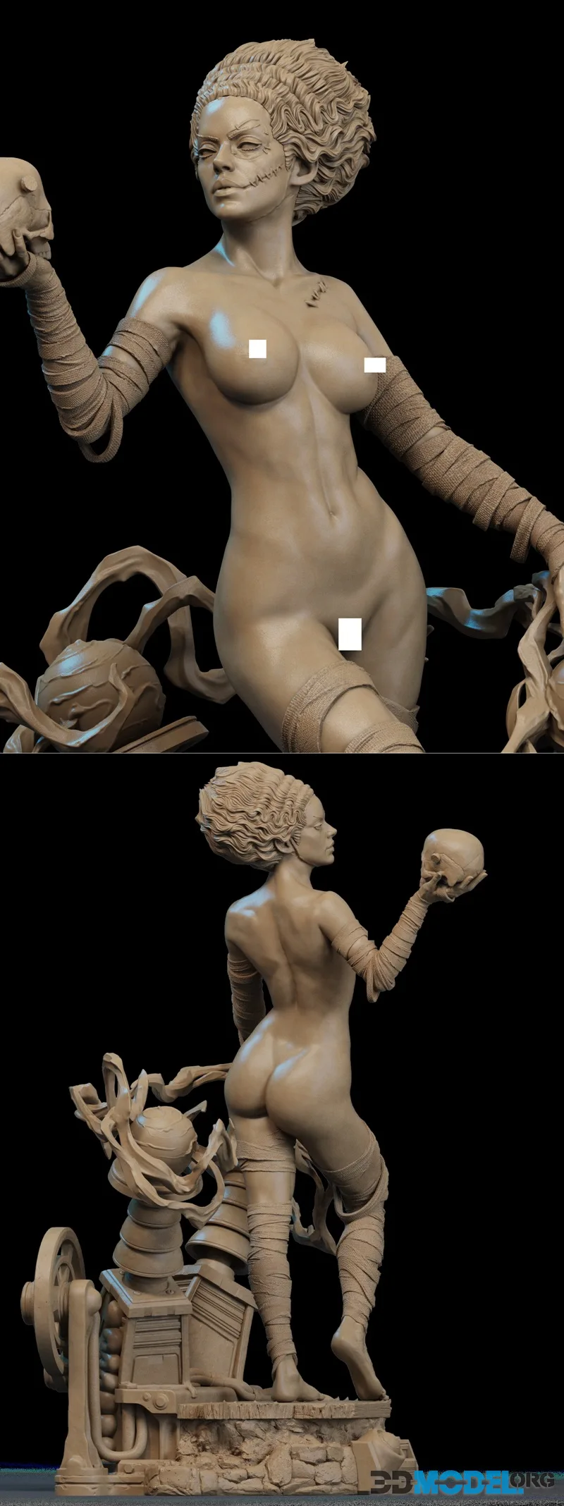 CA 3D Studios - Frankenstein Bride NSFW Version – Printable