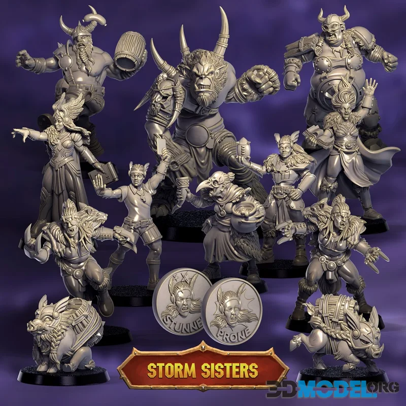 Punga Miniatures - Storm Sisters May 2026 – Printable