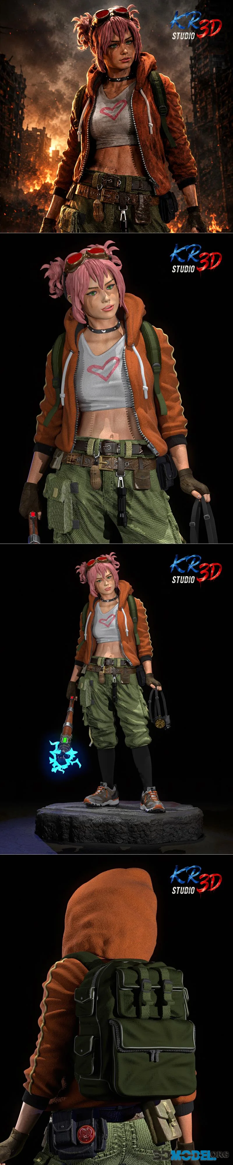 KR3D Studio - Roxie Keller Ashes of the Capital – Printable