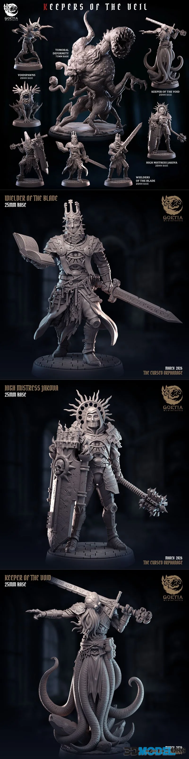 Goetia Miniatures - Keepers of the Veil March 2026 – Printable