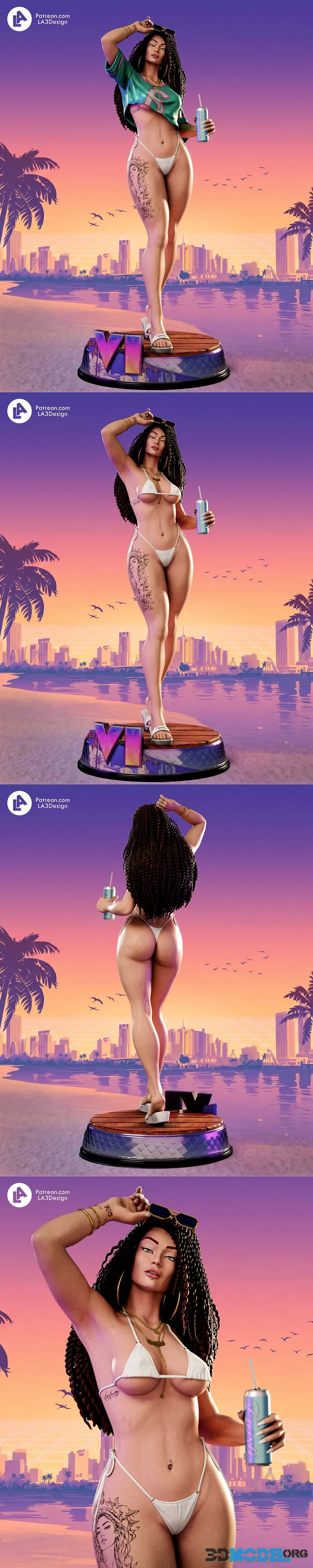 LA3Design - GTA6 - Brunette Cover Girl – Printable