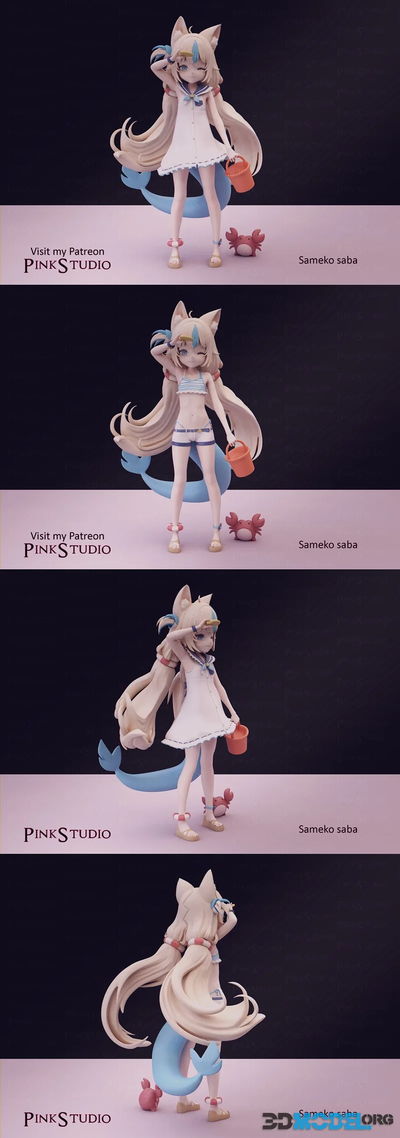 Pink Studio - Hololive - Sameko Saba – Printable