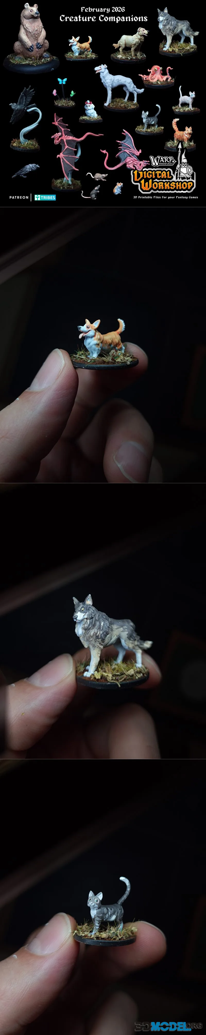 Warp Miniatures - Creature Companions February 2026 – Printable