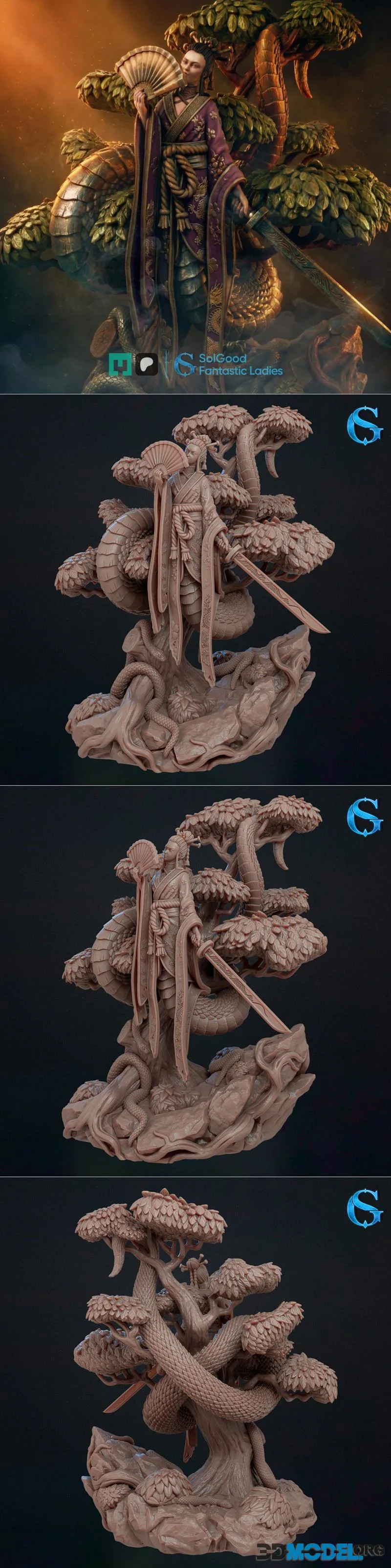 SolGood Fantastic Ladies - Sayuri, the Blossom Viper – Printable