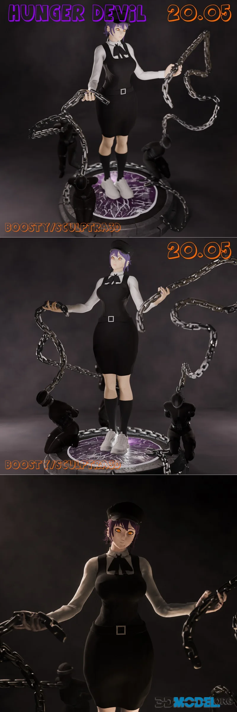 Sculptra - Fami - Hunger Demon - Chainsaw Man Diorama – Printable