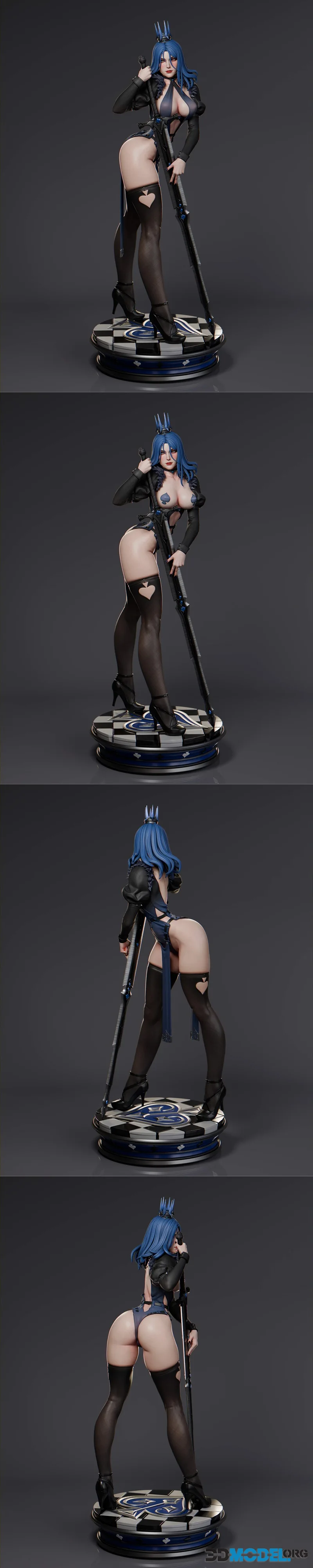 Abe3D - Queen of Spades – Printable