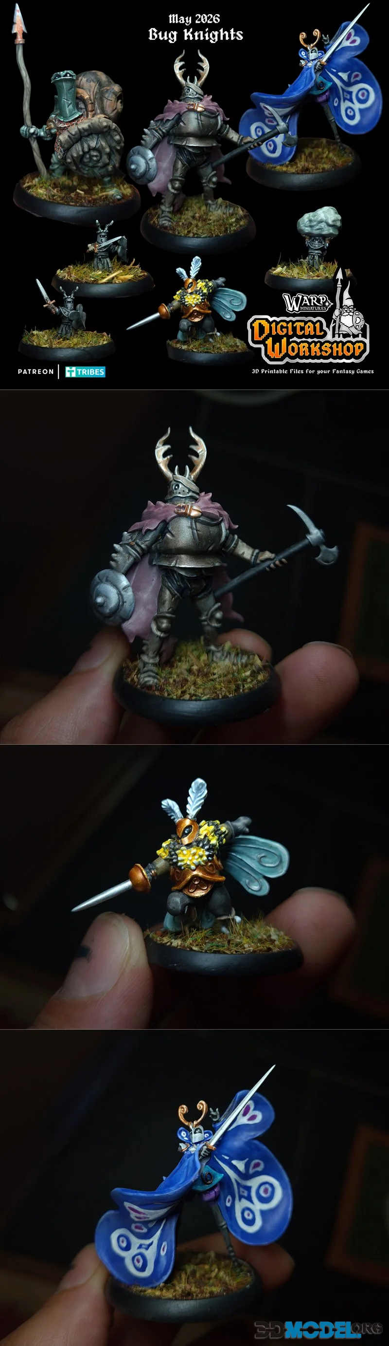 Warp Miniatures - Bug Knights May 2026 – Printable