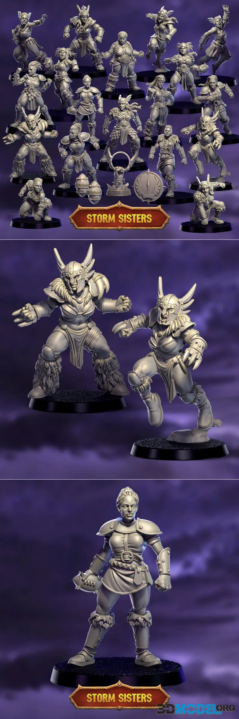 Punga Miniatures - Storm Sisters April 2026 – Printable