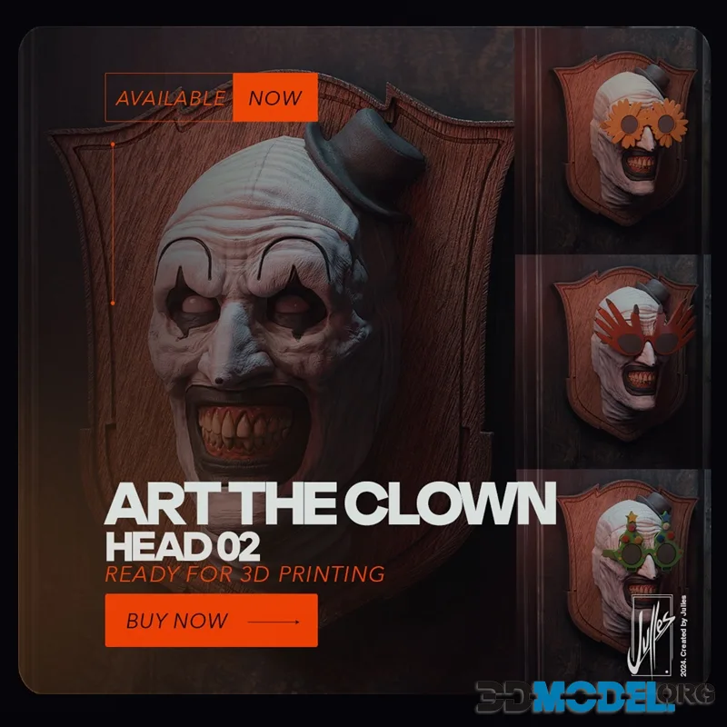 Julles Modelado - Art the Clown Head 02 – Printable
