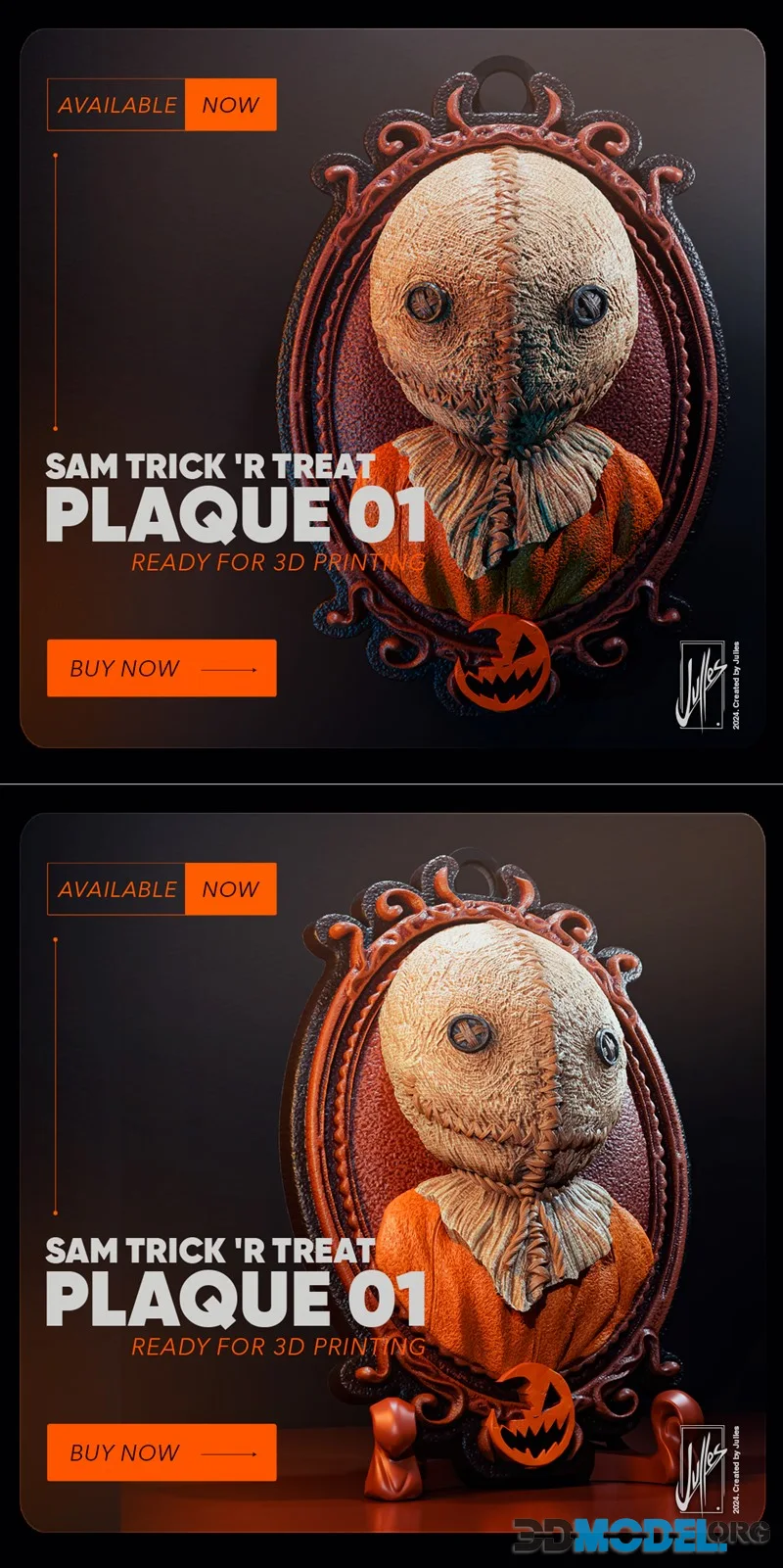 Julles Modelado - Sam Trick or Treat Plaque 01 – Printable