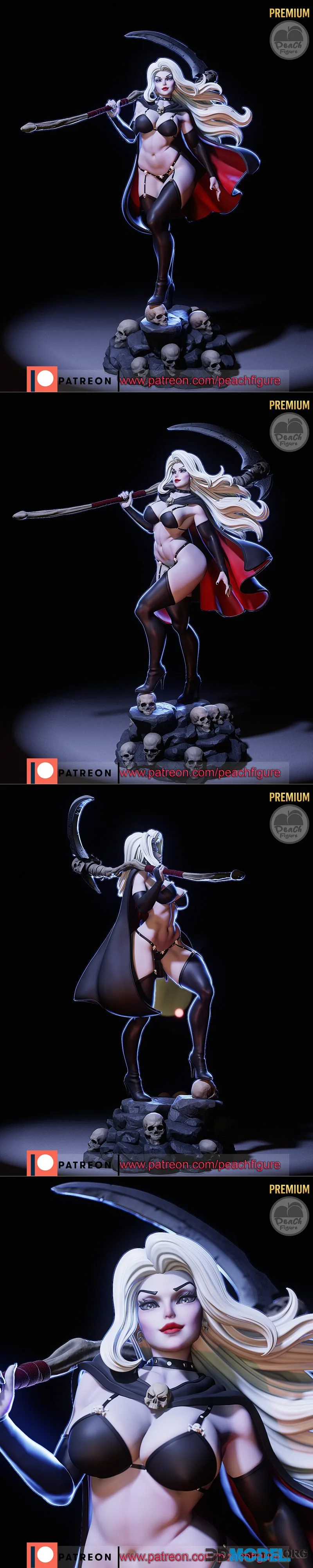Peach Figure - The Dead Maiden Lady Death – Printable